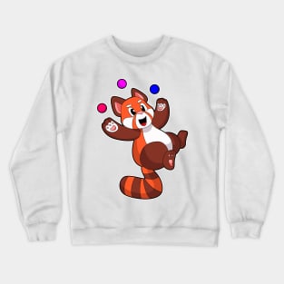 Red panda at Juggle Circus Crewneck Sweatshirt